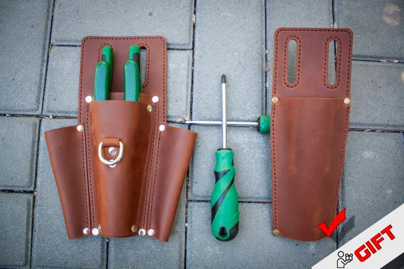 custom leather tool pouch