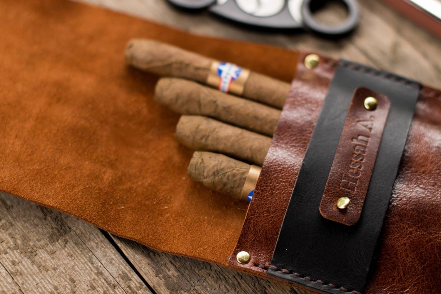 Leather cigars case Personalized cigar gifts Leather cigars Etsy