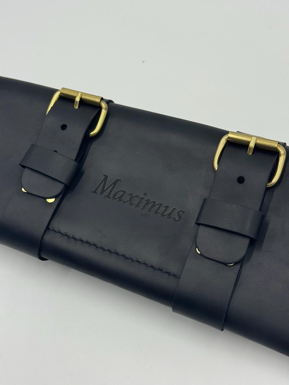 Handmade Leather Churchwarden Pipe Pouch With Stand & Tobacco Tray