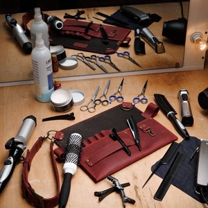 Leathet Scissor Belt Hair Stylist, Leather Tweezer Pouch, Shears Case