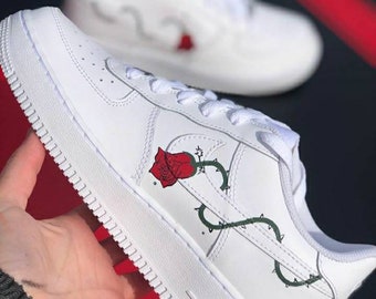 custom air force 1 with roses