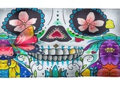 Reusable Washable Face Mask Floral Sugar Face Skull 100 Cotton Mask, Face Cover Made in US