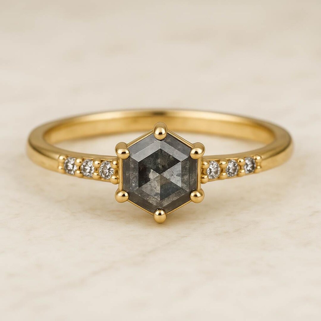 Hand Made Diamond Rings UNIQUE DIAMOND RING | Handcrafted Ring | Artisan Crafted Ring | Eco ...