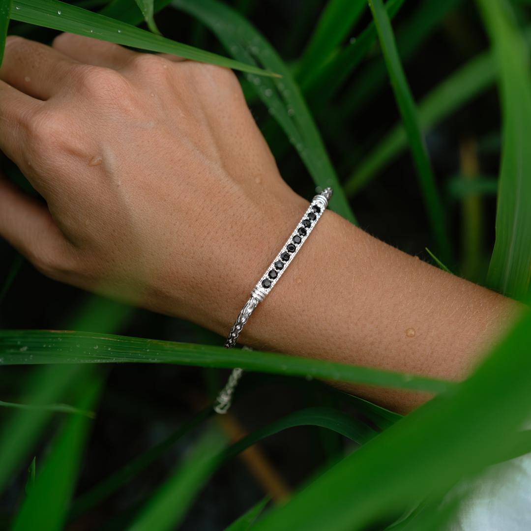 BLACK ONYX BRACELET | 925 Silver | Sustainable Jewelry From Bali