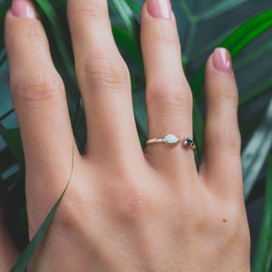 Ring in Sterling Silber mit Diamant und Opal  Freundin
