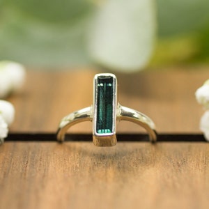Ring, Blue, Green, Teal, Tourmaline, Bicolor, Sterling Silver, Gemstone, Gemstones, Ethical, Sustainable, Jewelry, Jewellery, Handmade, Bali image 2
