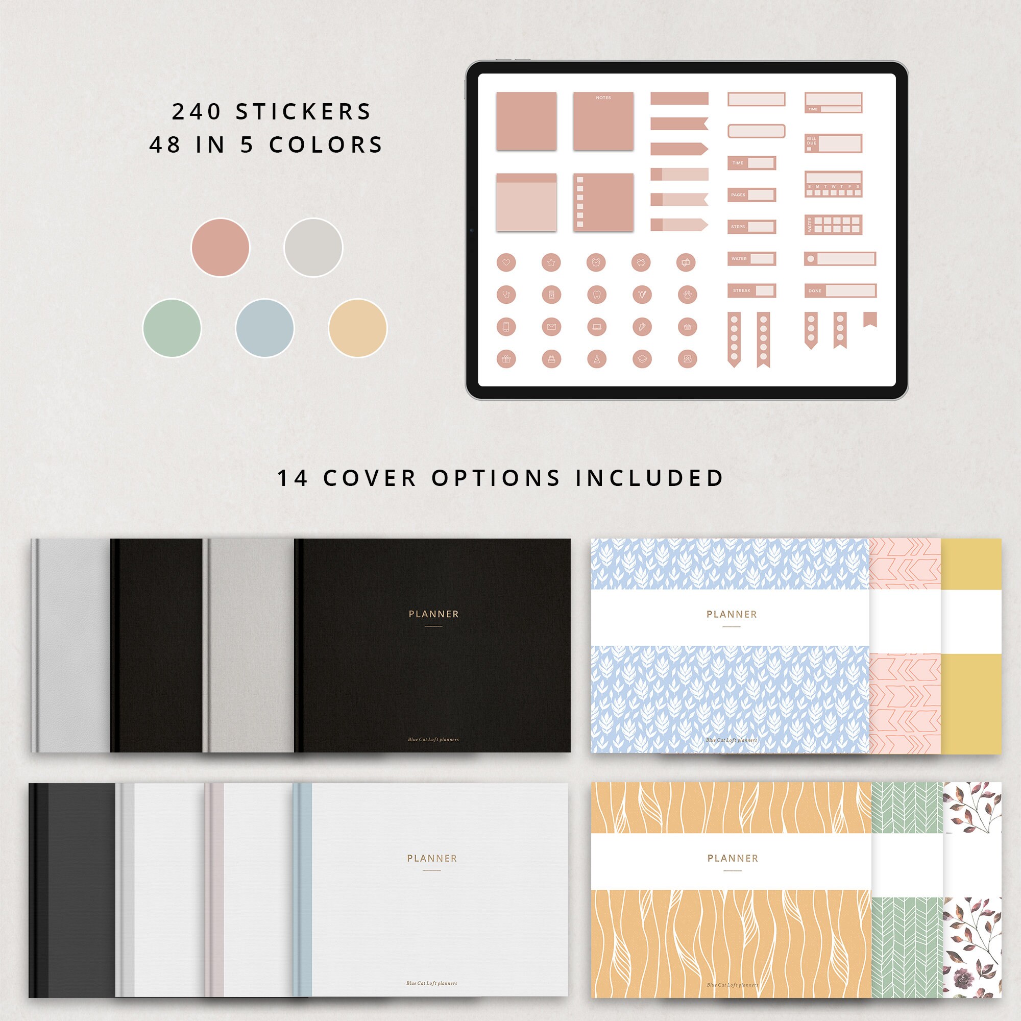 Digital Undated Planner in Landscape With to Do List Bullet - Etsy