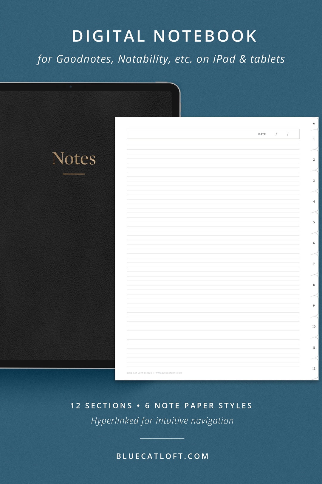 Digital Bullet Journal for to Do List, Dot Grid Notebook Goodnotes ...