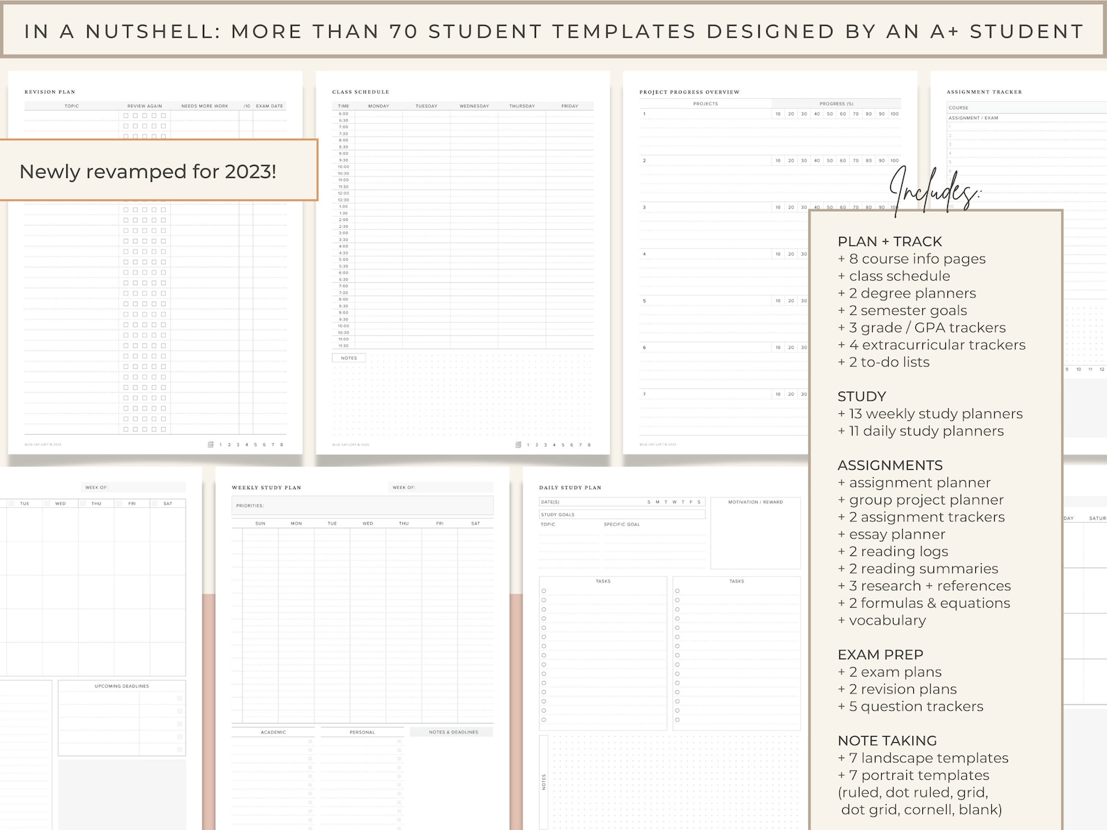 Goodnotes Student Planner, Digital Study Planner Template, Home School ...