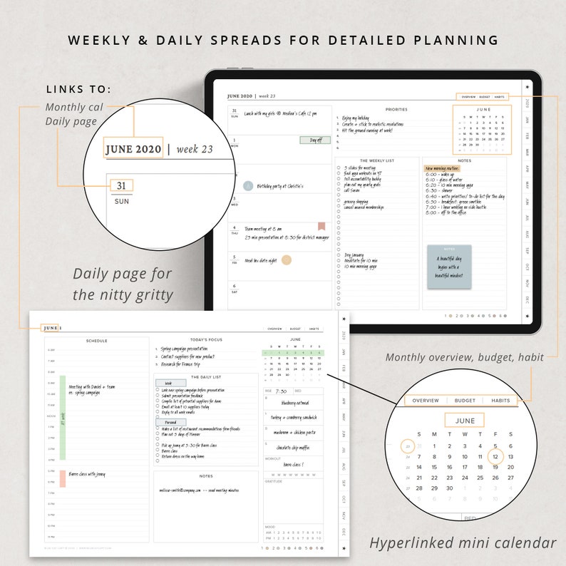 weekly planner template goodnotes
