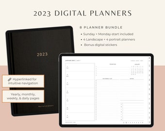 2023 digital planner with habit tracker, adhd planner digital, weekly goodnotes planner, life planner digital, productivity planner