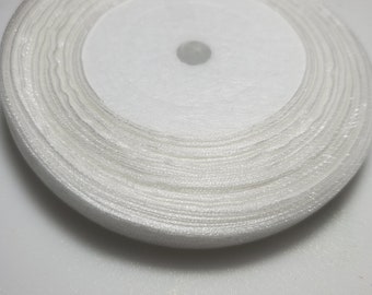 White Organza Ribbon 10mm