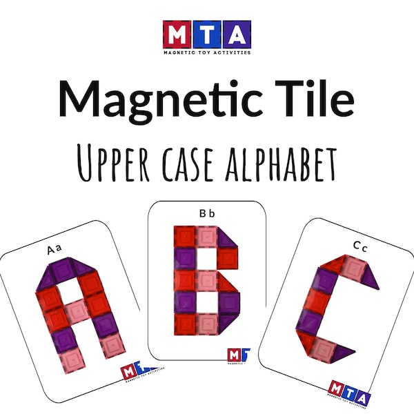 Magnetic Tile Upper Case Alphabet Printable / Digital Download