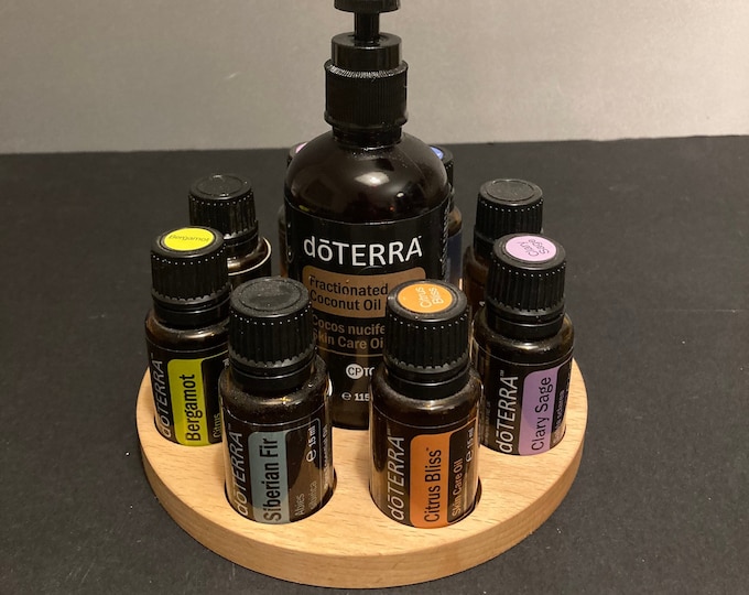 Oils Organizer Stand for e.g. Doterra Oils Storage Oil Bottles Essential Oils made of beech wood