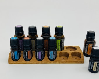 5 + 6 oils organizer stand for 15ml and 5ml bottles. e.g. Doterra oils wooden holder for oil bottles essential oils