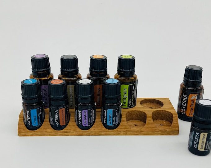 5 + 6 oils organizer display for 15ml and 5ml bottles. e.g. doterra oils wooden holder for oil bottles essential oils