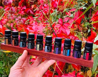 Oils Organizer Display for Doterra Oils Wooden Holder for Oil Bottles Essential Oils