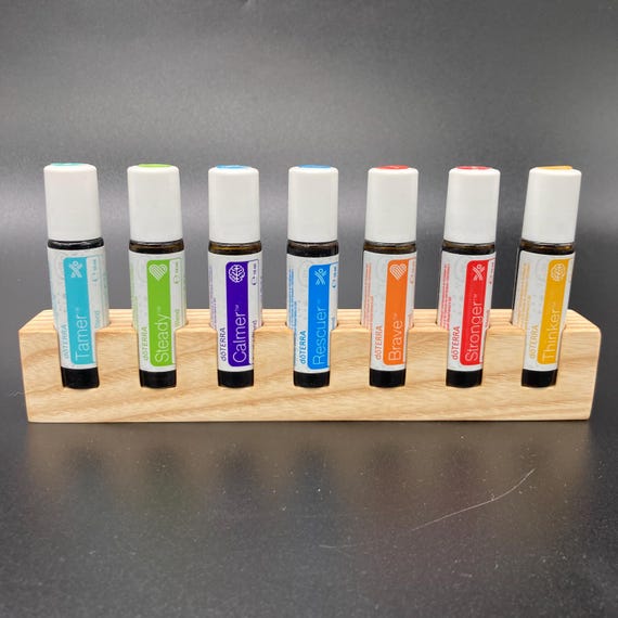 KiDs Collection 7 Oil Storage Set for doTERRA Oils - Ash Wood Holder for 10ml Essential Oil Bottles