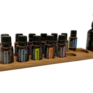 Oils Organizer Stand for Doterra Oils Wooden Holder for Oil Bottles Essential Oils made of Oak Wood