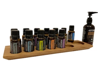 Oils organizer stand for Doterra oils wooden holder for oil bottles essential oils made of oak wood