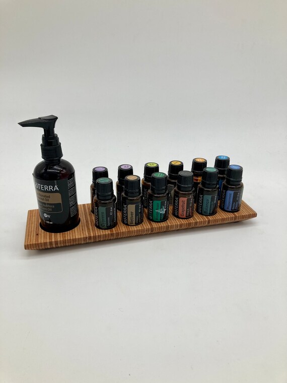 Oils stand for e.g. Doterra oils 15ml wooden holder for oil bottles essential oils made of veneered beech with felt insert