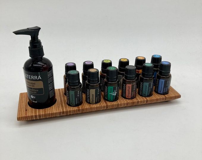 Oils stand for e.g. Doterra oils 15ml wooden holder for oil bottles essential oils made of veneered beech with felt insert