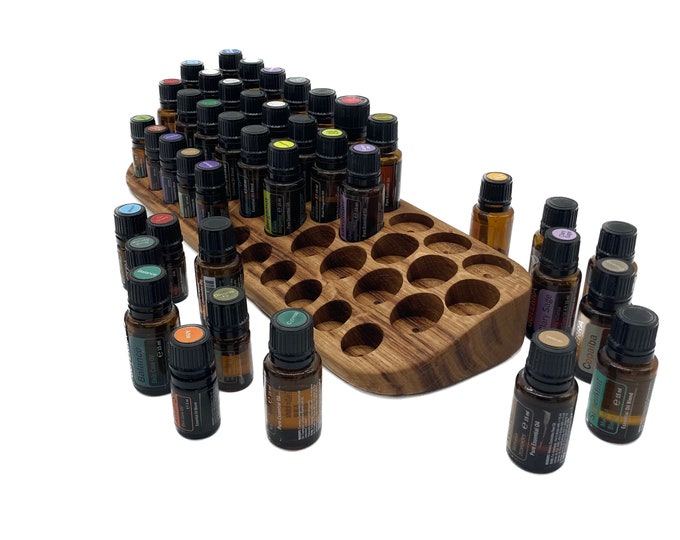 The "One for Two" Organizer - Multi stand for essential oils e.g. DoTerra - wooden holder for oil bottles essential oils