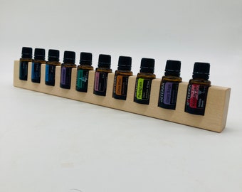 10er Öle Organizer Aufsteller aus Eschenholz für Doterra Öle Holzhalter für Ölflaschen Ätherische Öle 15ml Flaschenhalter