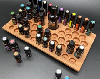 The "One for All" Organizer - beautiful unique piece made of beech wood - curved multi-stand for essential oils e.g. DoTerra