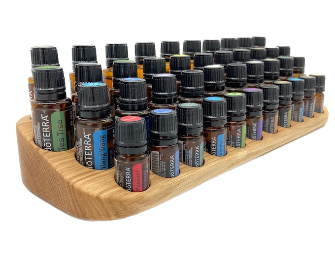 The "One for Two" Organizer - beautiful unique piece made of oak wood - Multi-display for oil bottles essential oils