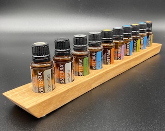 Oil dispenser with "Swiss edge" for e.g. 10 doTERRA oils of 15ml each / Storage for essential oils