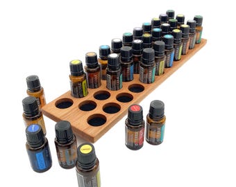 A unique stand for e.g. Doterra oils Wooden holder for 32 oil bottles 15ml essential oils