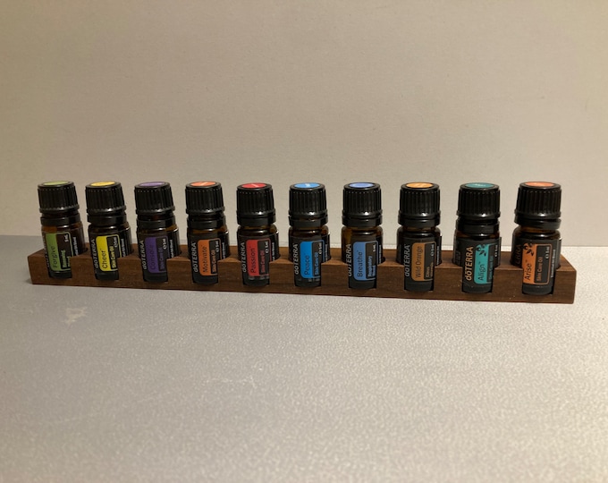 Oils organizer stand for Doterra oils wooden holder for oil bottles essential oils