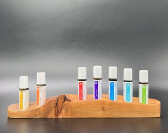 Single item - for Kids Collection 7 oils Organizer Stand for doTERRA oils Wooden holder for oil bottles Essential oils 10ml bottle holder