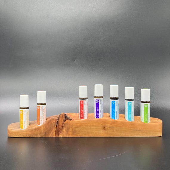 Single item - for Kids Collection 7 oils Organizer Stand for doTERRA oils Wooden holder for oil bottles Essential oils 10ml bottle holder