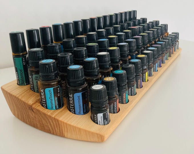 The "One for All" Organizer - Multi-display for essential oils made of ash wood e.g. DoTerra- for essential oils