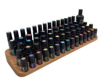 The "One for All" beautiful unique piece - made of beech wood - curved multi display for essential oils e.g. DoTerra -