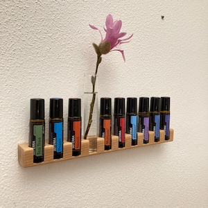 10er Wandregal oder Aufsteller für z.B.  Doterra AromaTouch RollOns Ätherische Öle 10ml Flaschenhalter