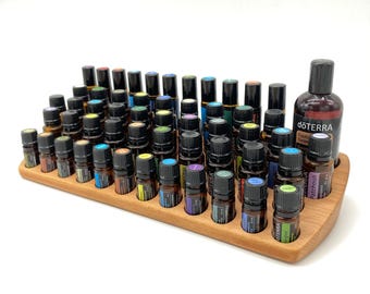 The "One for All" beautiful unique piece - made of beech wood - curved multi display for essential oils e.g. DoTerra -