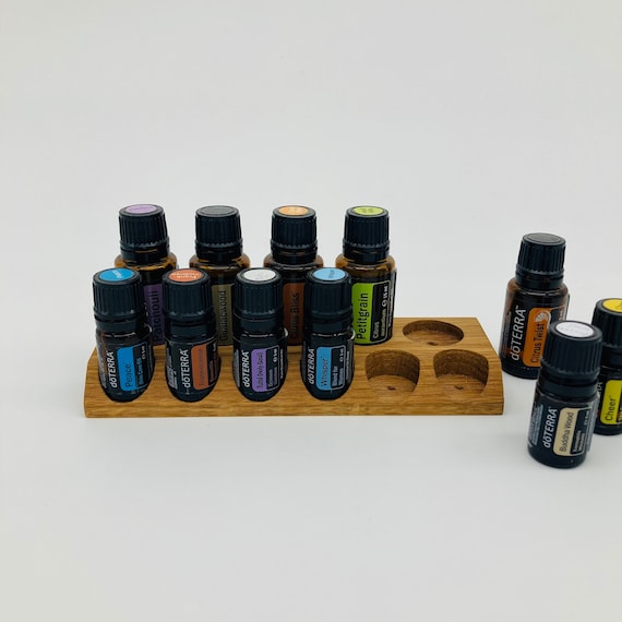 5 + 6 oils organizer stand for 15ml and 5ml bottles. e.g. Doterra oils wooden holder for oil bottles essential oils