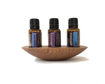 The elegant little boat made of oak wood oils organizer stand for Doterra oils wooden holder for oil bottles essential oils