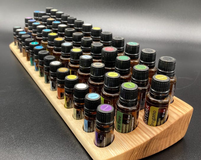 The "One for Two" Organizer - a beautiful, unique piece made of ash wood - multi-purpose stand for essential oil bottles
