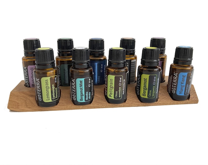 Oils Organizer Stand for Doterra Oils Wooden Holder for Oil Bottles Essential Oils