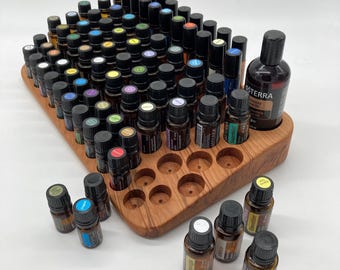 The "One for All" beautiful unique piece - made of beech wood - curved multi display for essential oils e.g. DoTerra