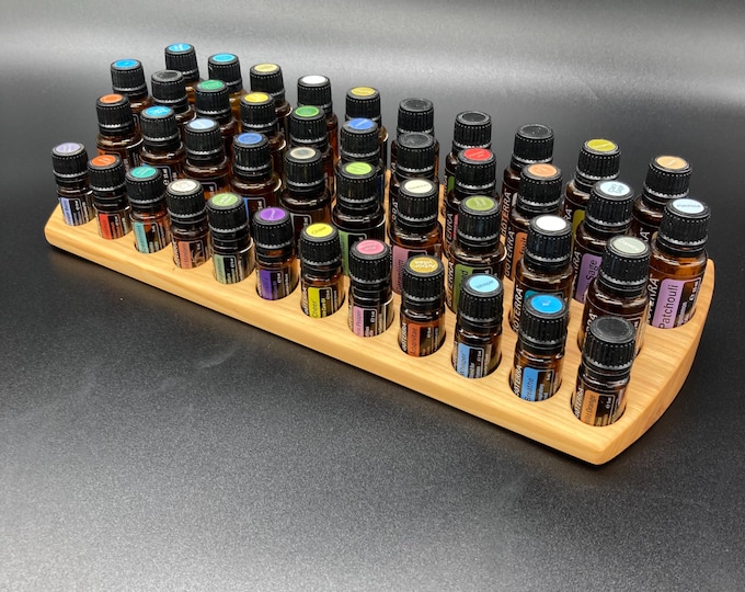 The "One for Two" unique piece made of cherry wood - A beautiful display for essential oils, e.g., doTerra, for essential oil bottles.