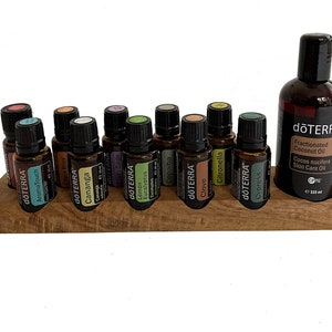 Oils organizer stand for Doterra oils wooden holder for oil bottles essential oils