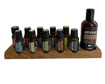 Oils Organizer Display for Doterra Oils Wooden Holder for Oil Bottles Essential Oils