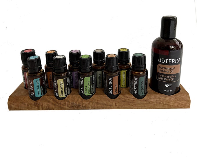 Oils organizer stand for Doterra oils wooden holder for oil bottles essential oils