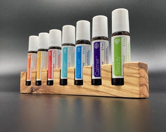 KiDs Collection 7-Piece Oil Organizer Stand for doTERRA Oils, Wooden Holder for 10ml Essential Oil Bottles
