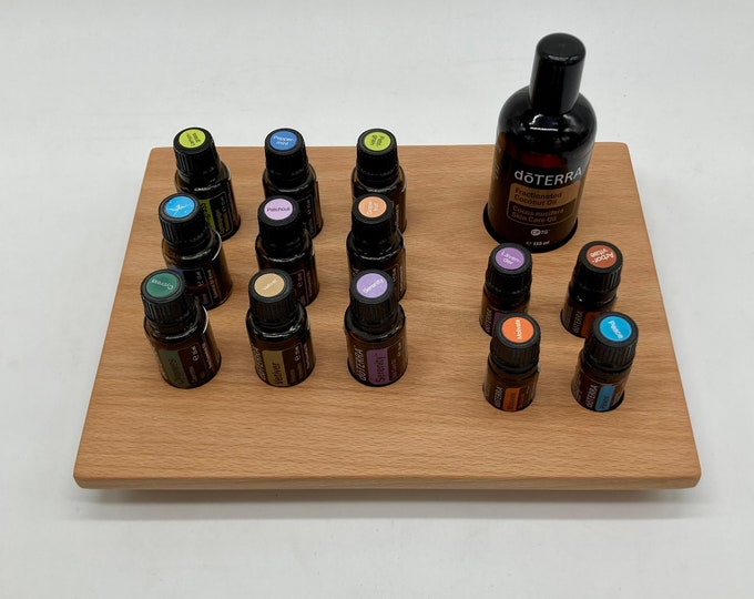 The "One for Three" a beautiful, flawless piece of beech wood - Multi Display for essential oils e.g. DoTerra - essential oils